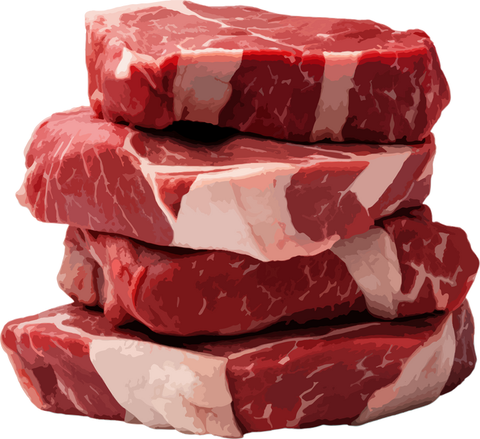 Pile of Ribeye Steaks